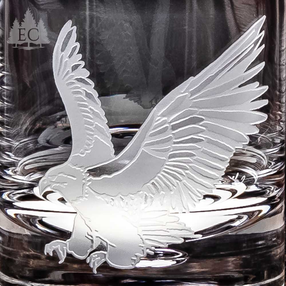 Evergreen Crystal Eagle Whiskey Glass Set (4)