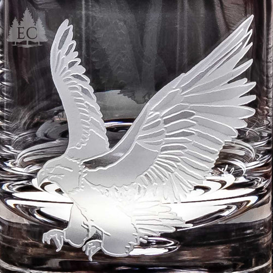 Evergreen Crystal Eagle Whiskey Glass Set (4)