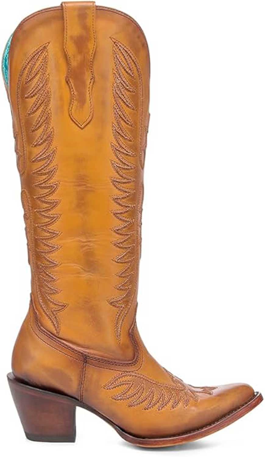 Corral Boots - Ladies Brown Embroidery J Toe Cowboy Boot