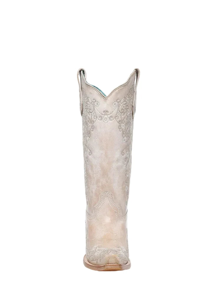 Corral Boots Women's Floral Embroidery Sand Snip Toe Cowgirl Boot