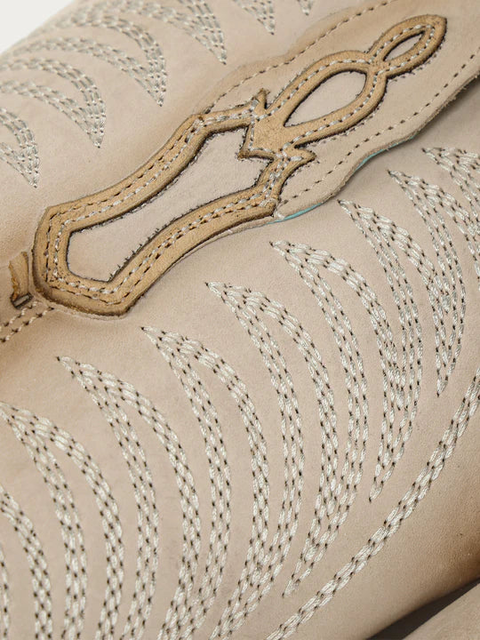 Corral Boots Women's Bone Embroidery Woven Metallic Welt Tall Snip Toe Cowboy Boot