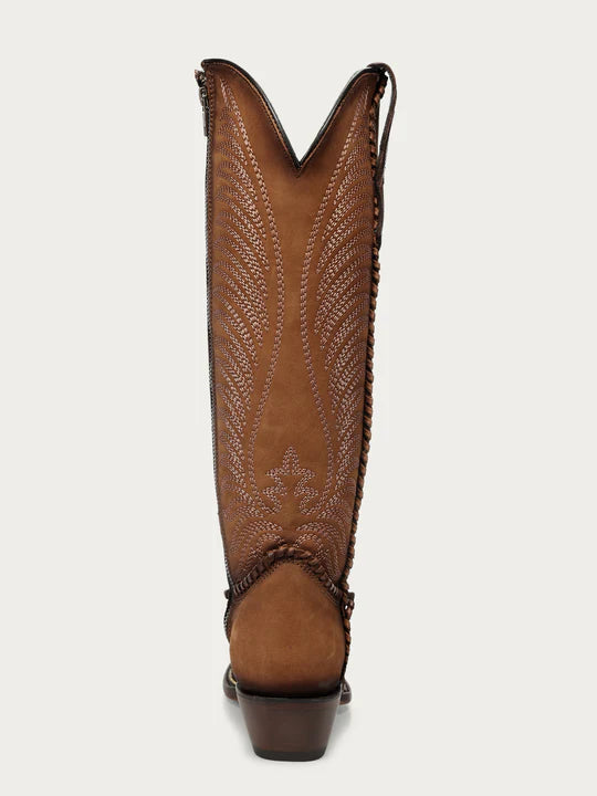 Corral Boots Women's OHoney Embroidery Woven Metallic Welt Tall Snip Toe Cowboy Boot