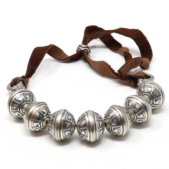 Aztec Leather Lace Bracelet