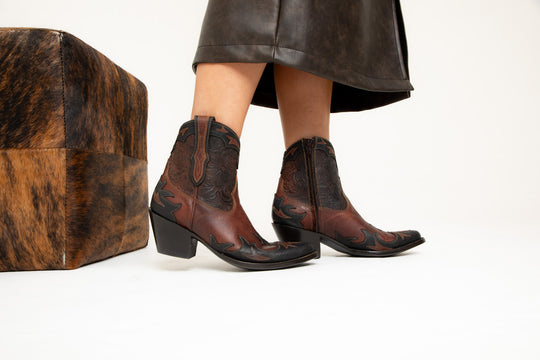 Old Gringo Giant Bootie-Cognac/Black