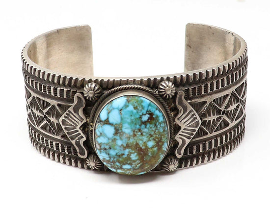 Load image into Gallery viewer, Sterling Silver Cuff Featuring A Single Pilot Mountain Setting
