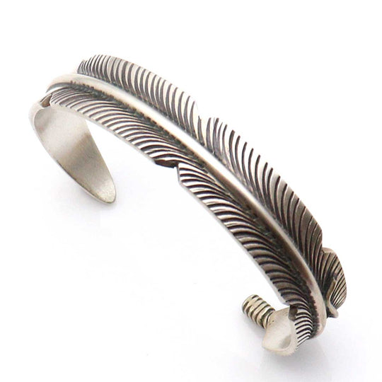 Silver Feather Bracelet by Chris Charley