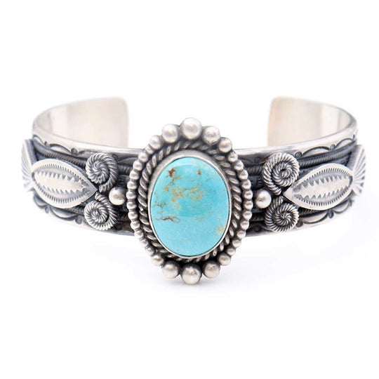 Kingman Turquoise Bracelet by Micheal Calladito