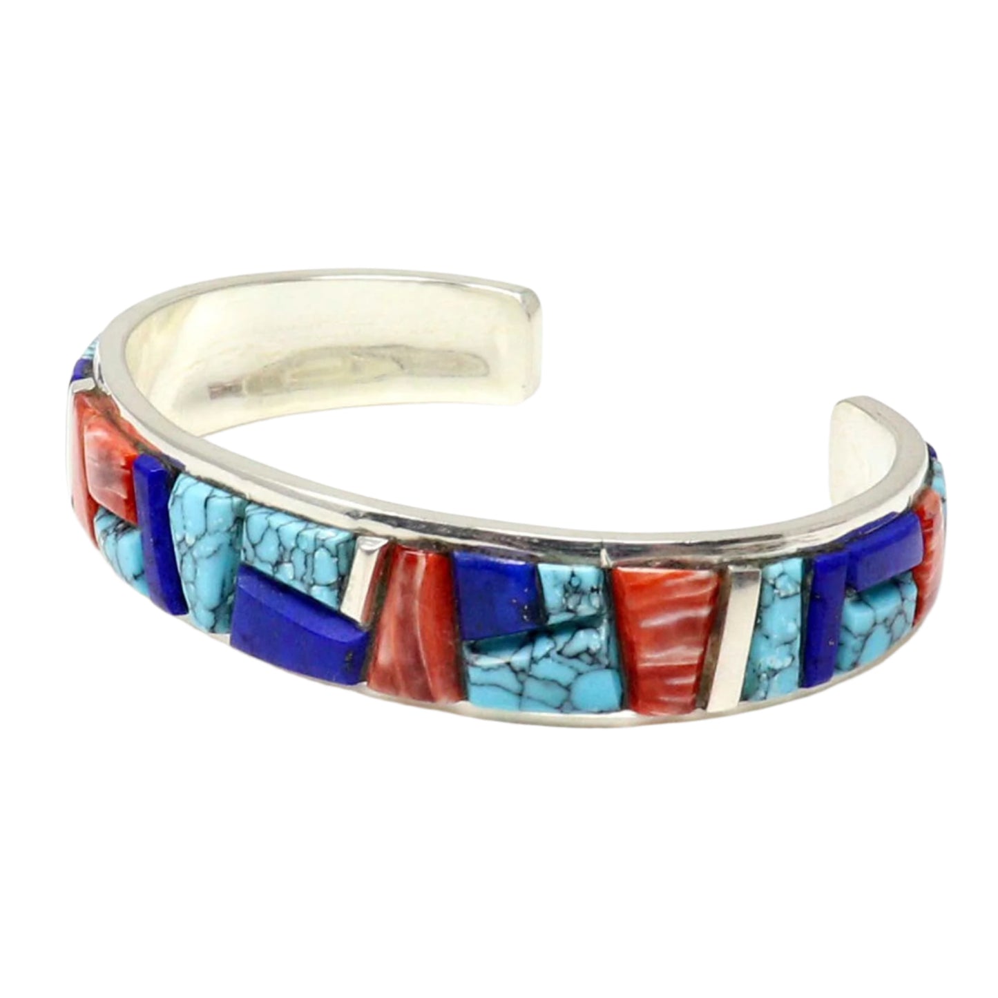 Men's Multi Color Cobble Inlay Bracelet by Yazzie