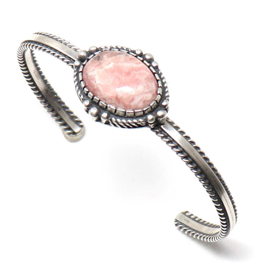 Sterling Silver & Pink Conch Shell Bracelet