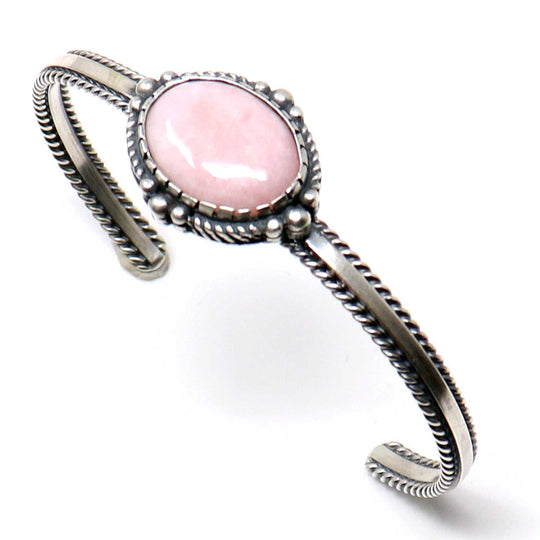 Sterling Silver & Pink Conch Shell Bracelet