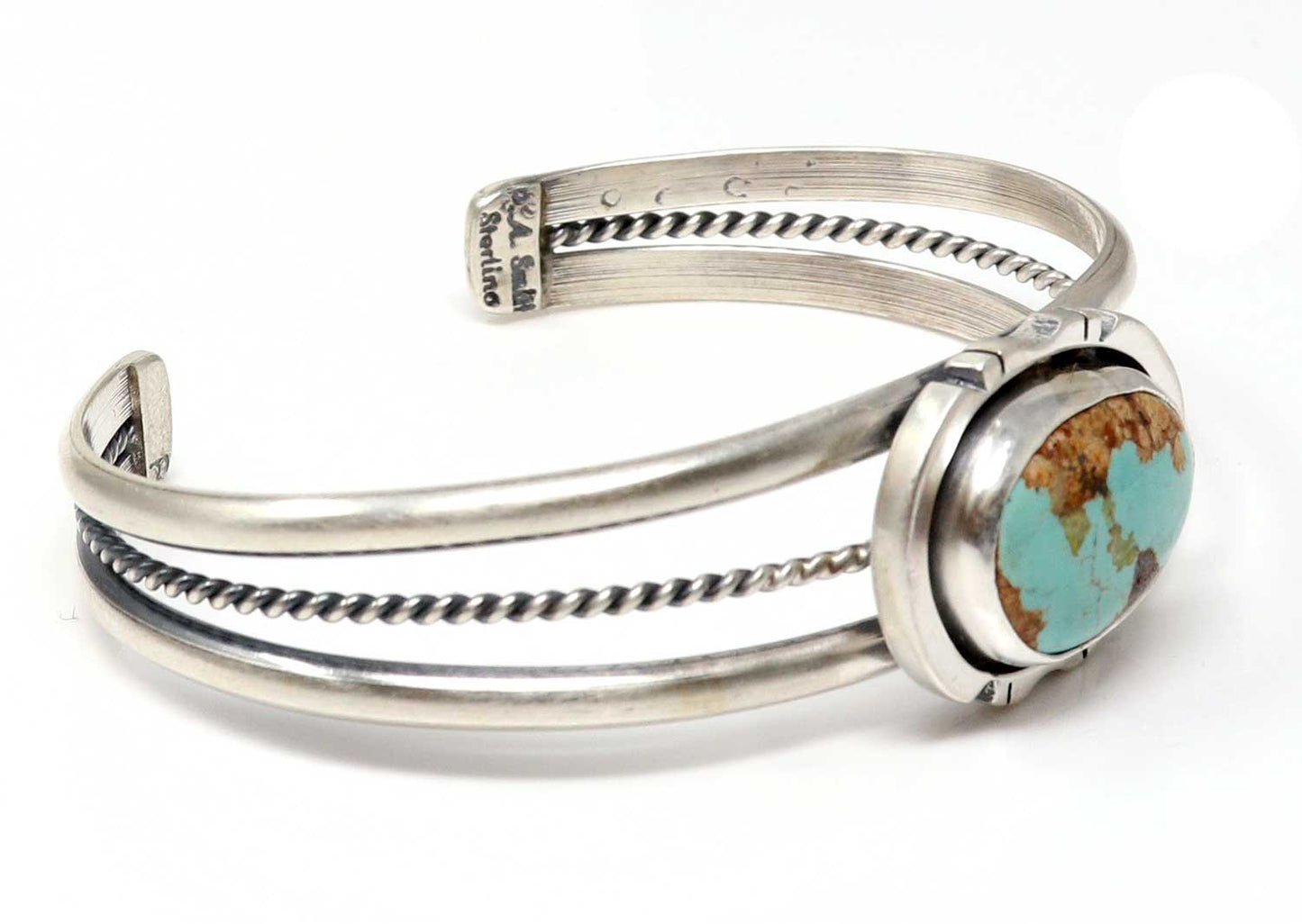 Single Stone Turquoise and Silver Bracelet