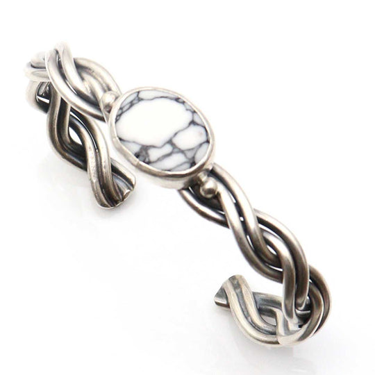 Sterling Silver Bracelet With White Buffalo by Stanley