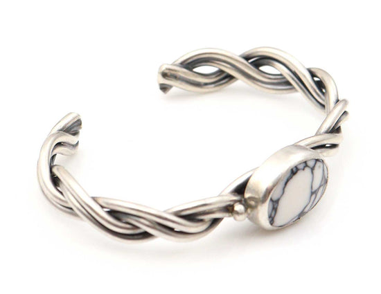 Sterling Silver Bracelet With White Buffalo by Stanley