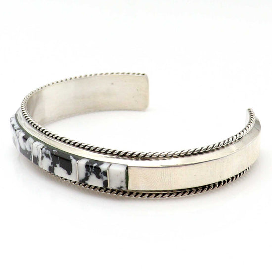 White Buffalo Inlaid Bracelet by Francelita azzie