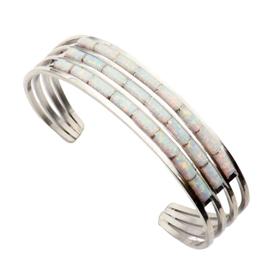 Zuni Triple Row Lab Opal Bracelet By Wallaces