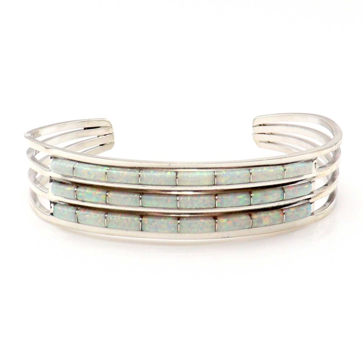 Zuni Triple Row Lab Opal Bracelet By Wallaces