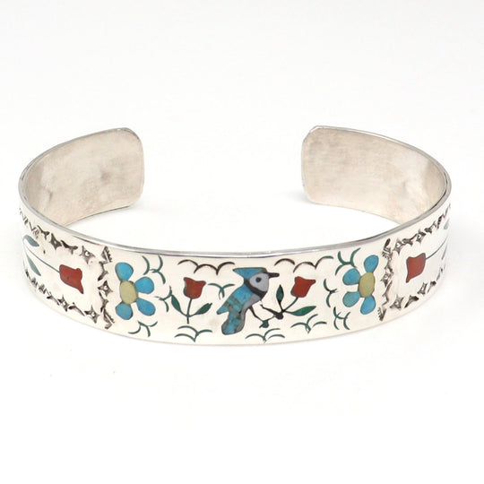 Intricately Inlaid Zuni Oriole  Bracelet By Guardian