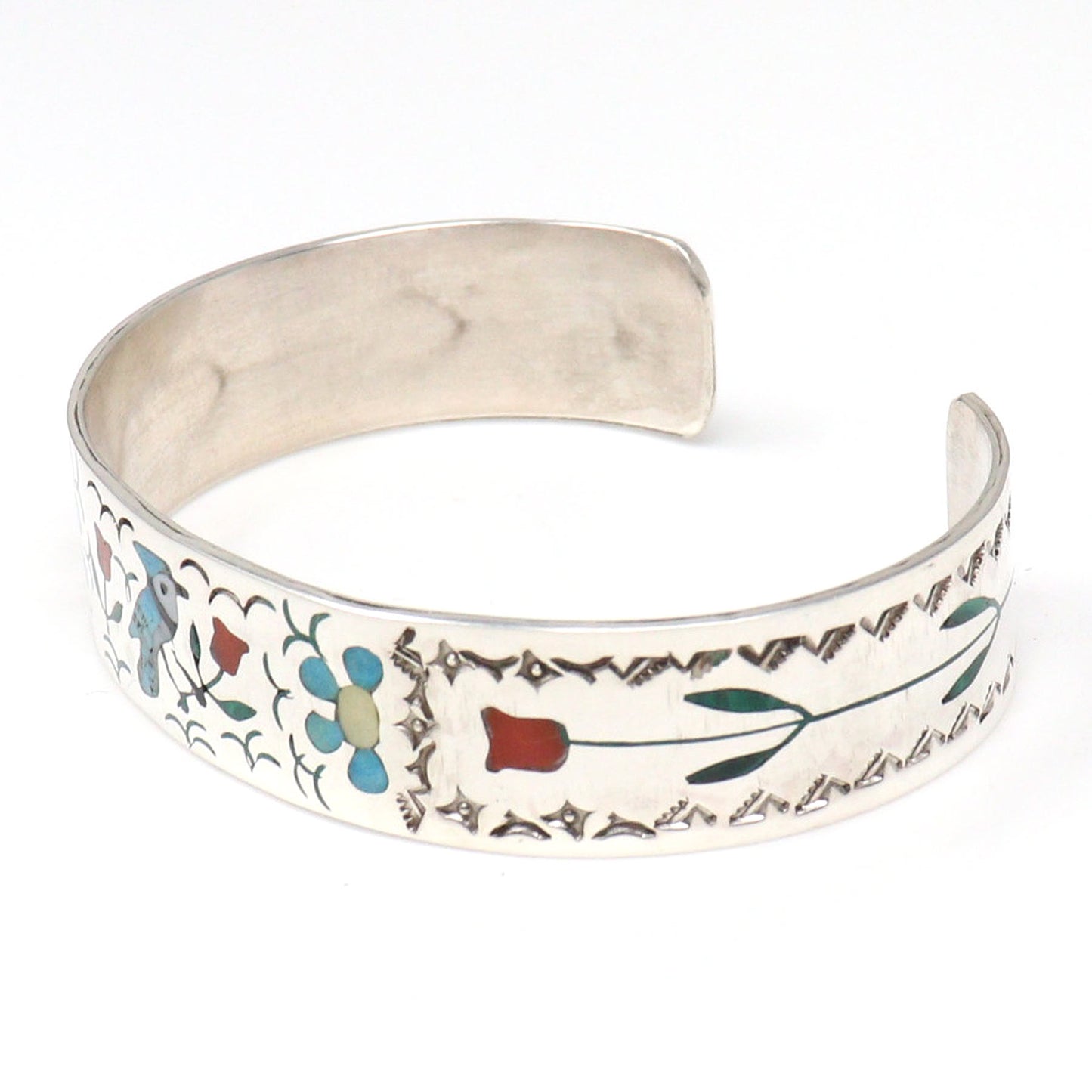 Intricately Inlaid Zuni Oriole  Bracelet By Guardian