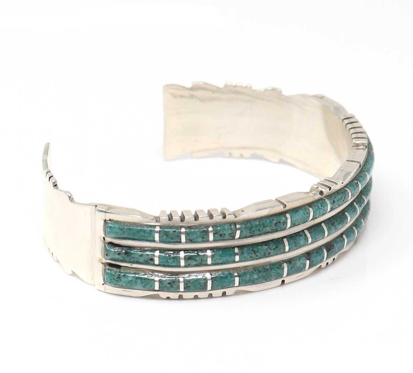 Three Row Turquoise Inlay Bracelet by Lalio