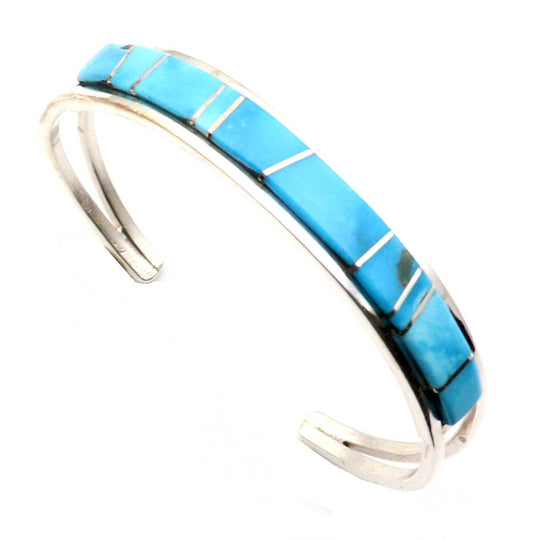 Turquoise Inlay Bracelet by Sam Arviso