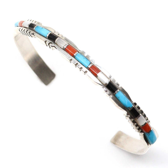 Load image into Gallery viewer, Single Row Multi Stone Inlay Bracelet by Lalio
