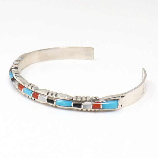 Load image into Gallery viewer, Single Row Multi Stone Inlay Bracelet by Lalio

