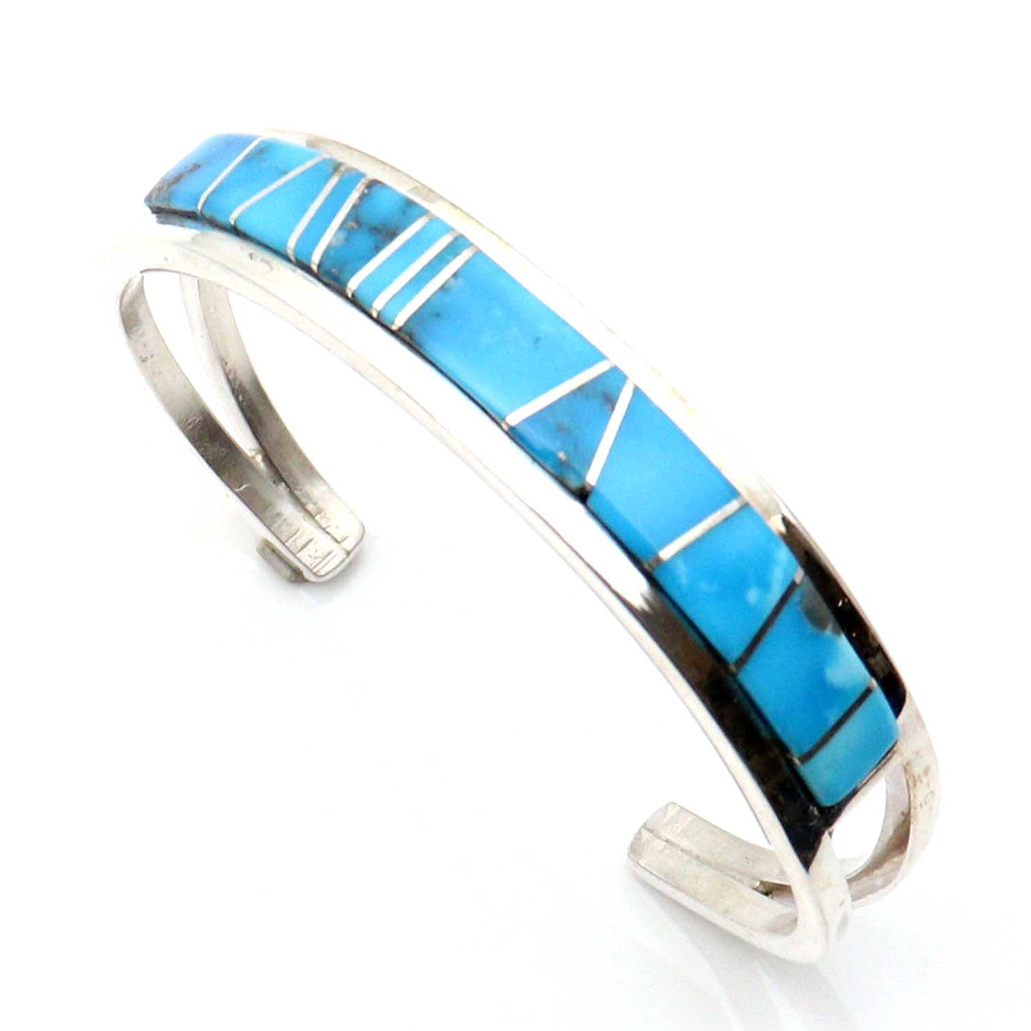 Zuni Turquoise Inlay Bracelet by Sam Arviso