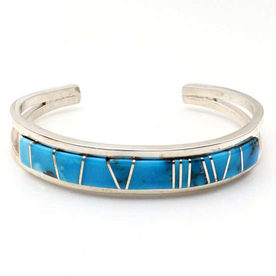 Zuni Turquoise Inlay Bracelet by Sam Arviso