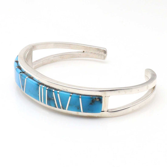 Zuni Turquoise Inlay Bracelet by Sam Arviso