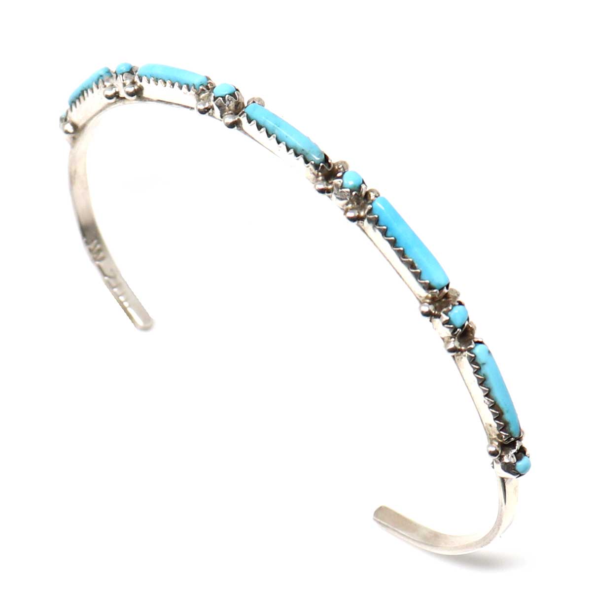 Load image into Gallery viewer, Zuni 11 Stone Turquoise Row Bracelet

