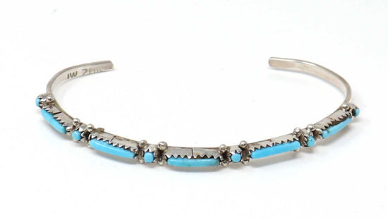 Load image into Gallery viewer, Zuni 11 Stone Turquoise Row Bracelet

