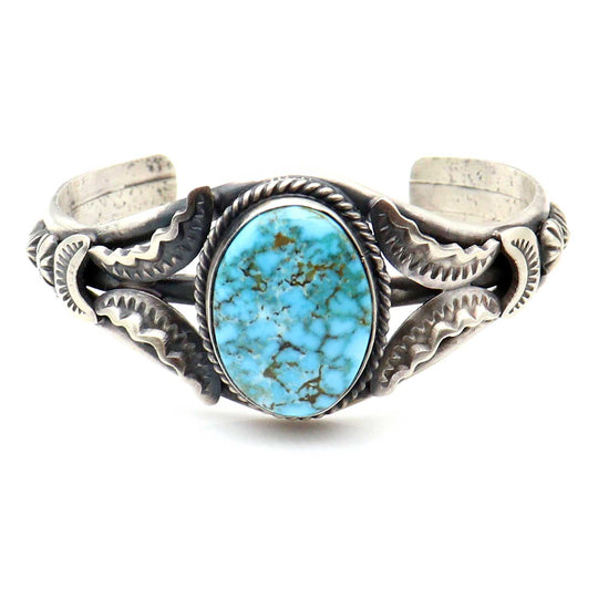 Birdseye Kingman Turquoise Bracelet by Gilbert Tom