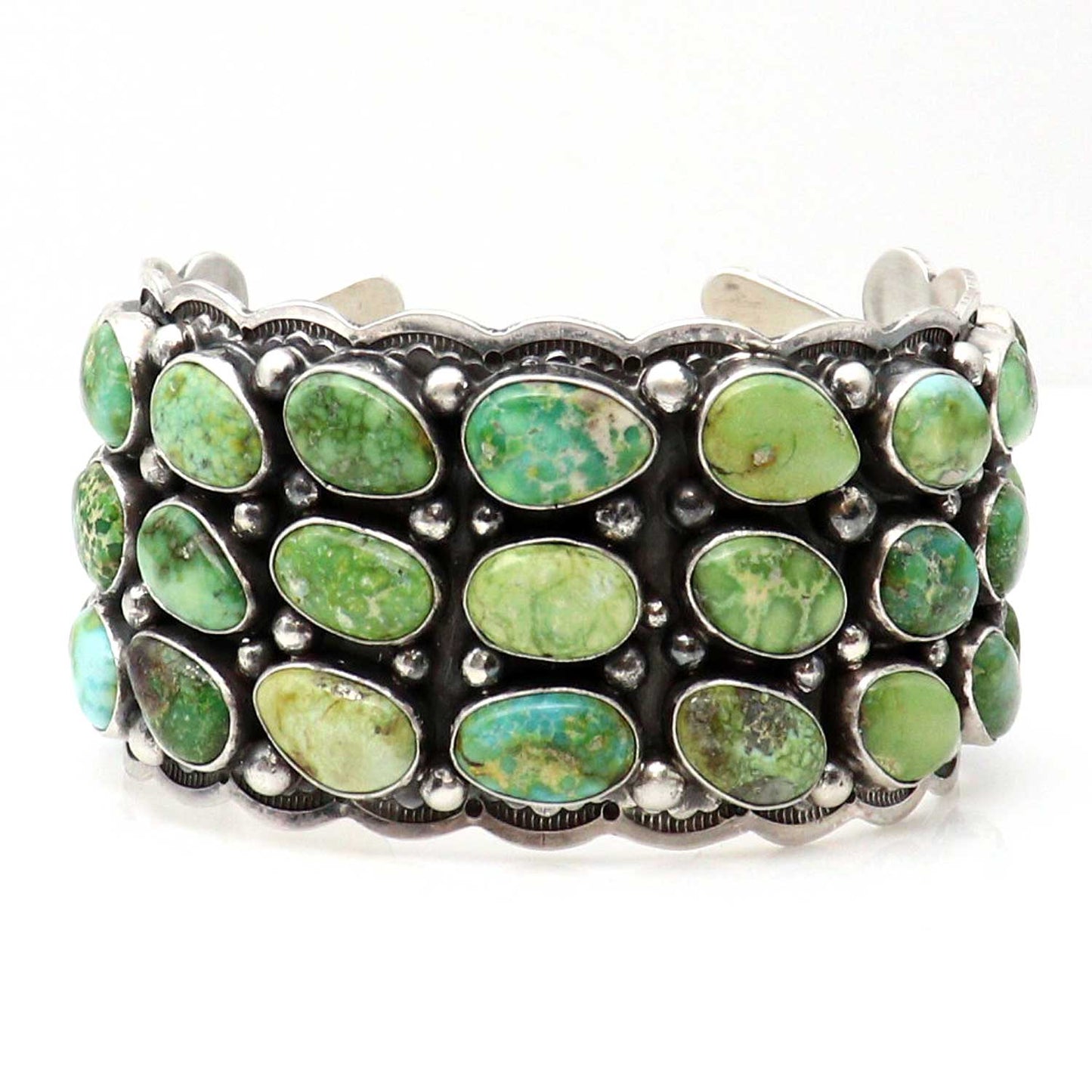 Tom Lewis Silver Bracelet With Sonoran Gold Turquoise