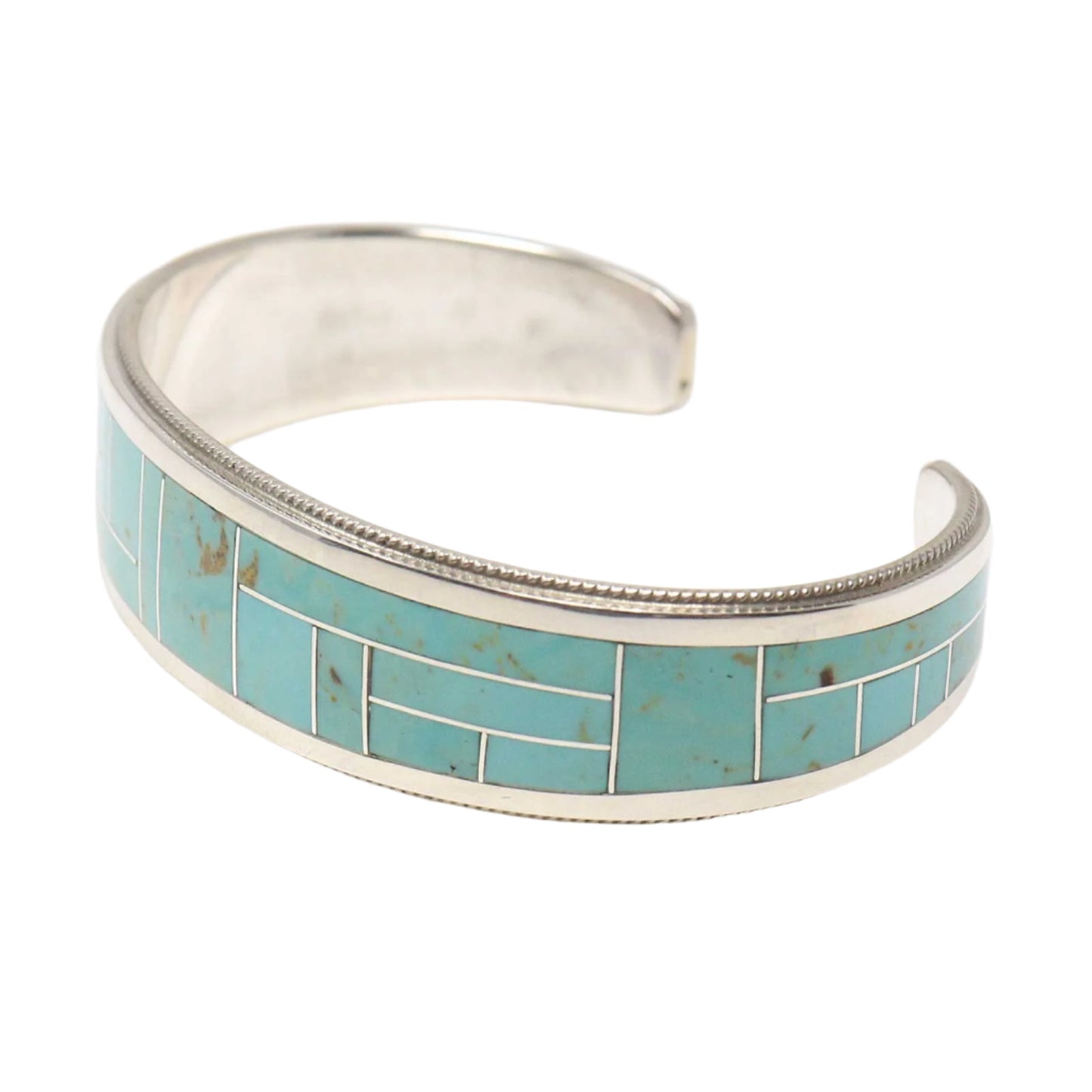 Zuni Turquoise Channel Inlay Bracelet by The Booquas