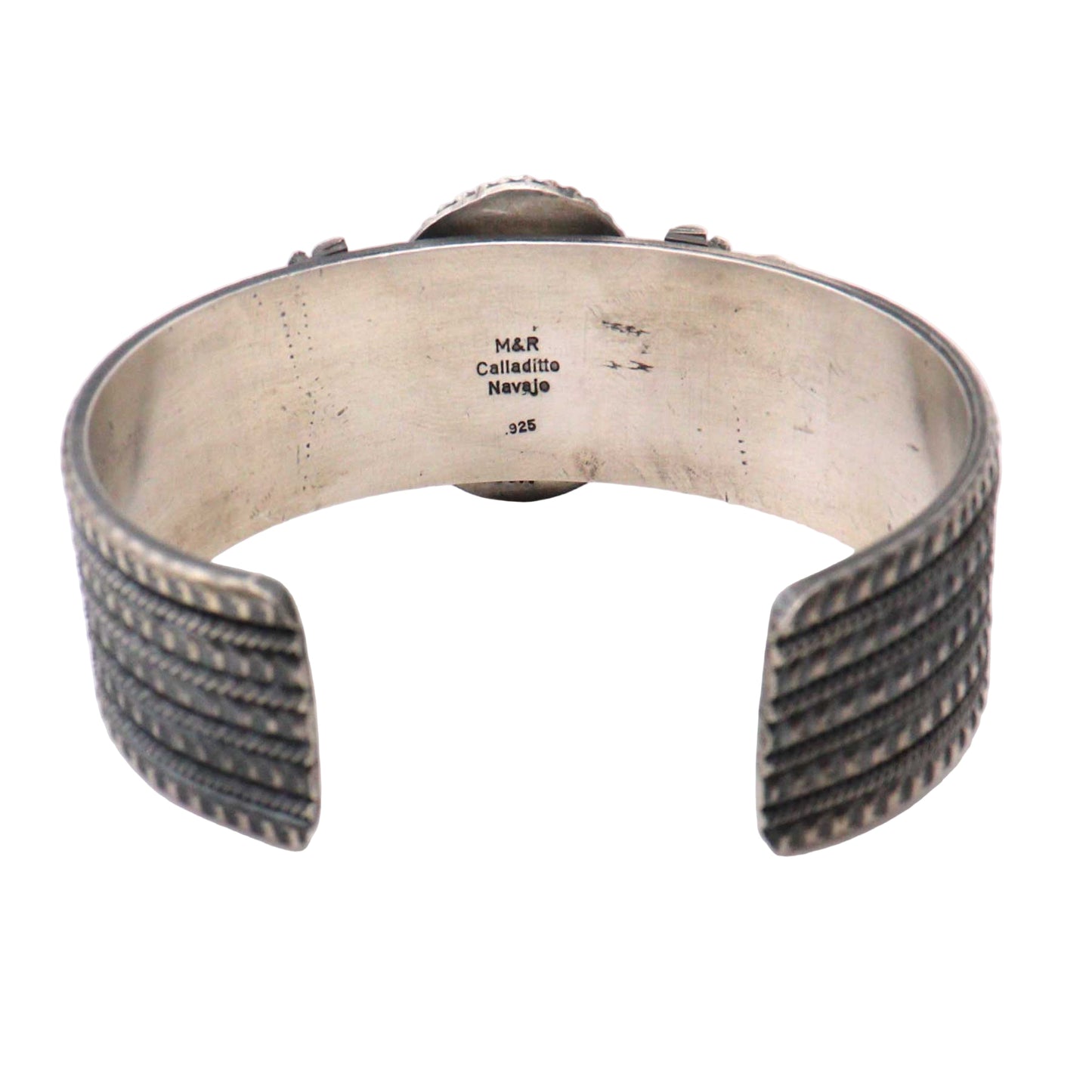 Silver Bracelet Featuring Pilot Mountain Turquoise By M & R Calladitto