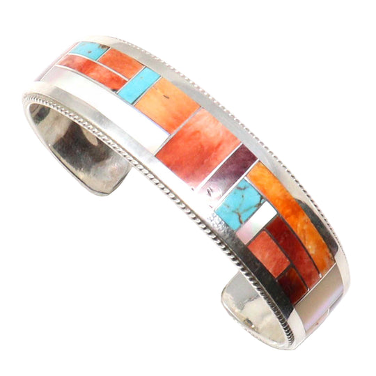 Zuni Multi Stone Channel Inlay Bracelet by The Booquas