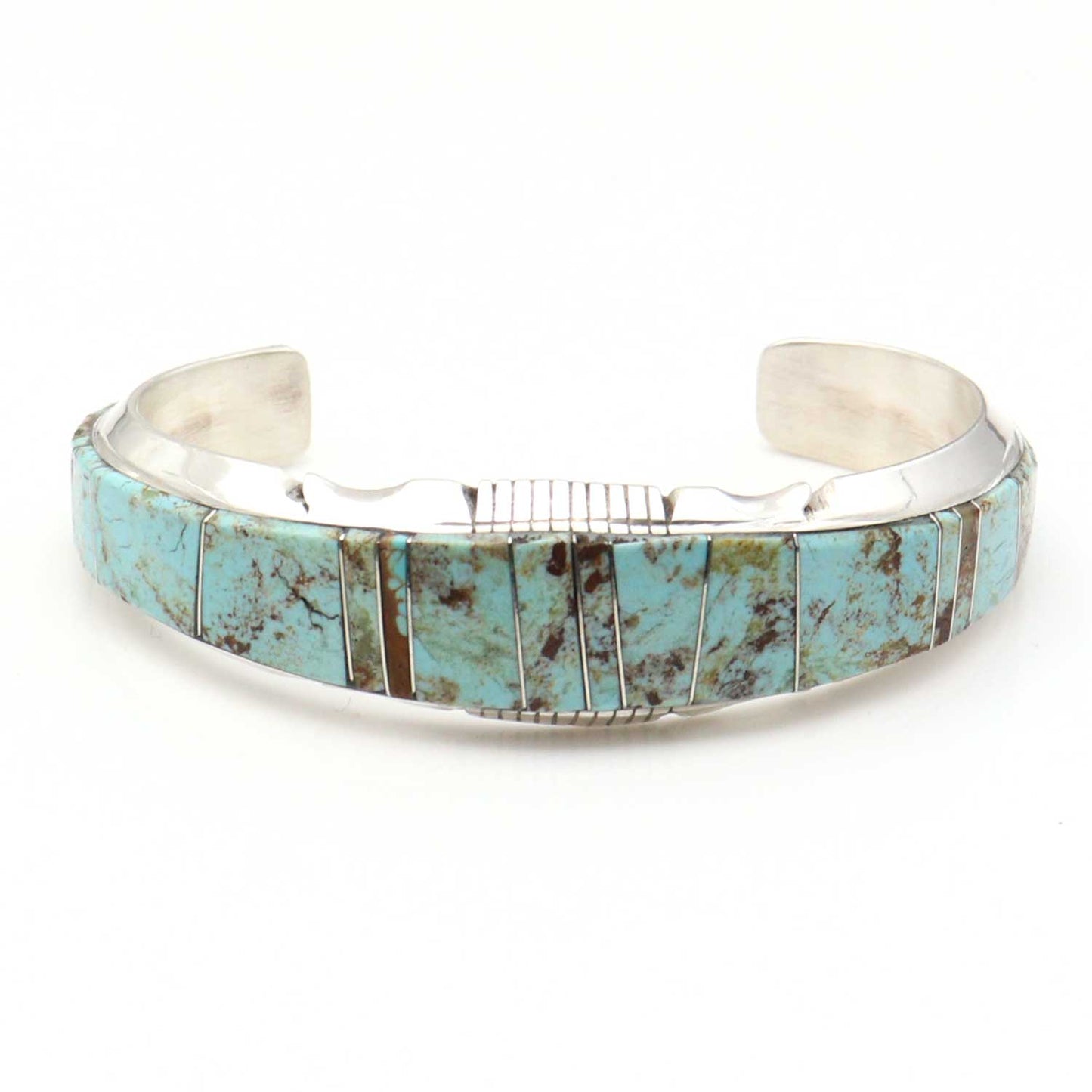Number 8 Turquoise Inlaid Bracelet by Steve Francisco