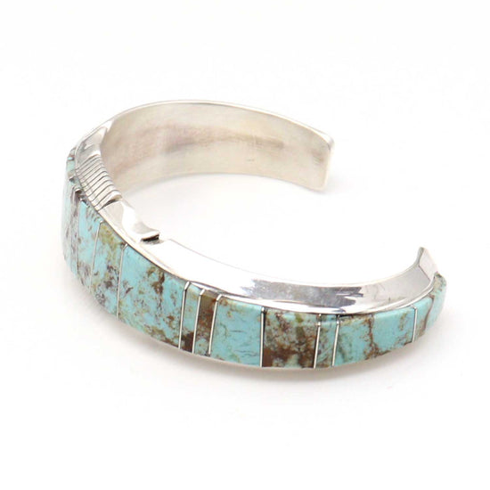 Number 8 Turquoise Inlaid Bracelet by Steve Francisco