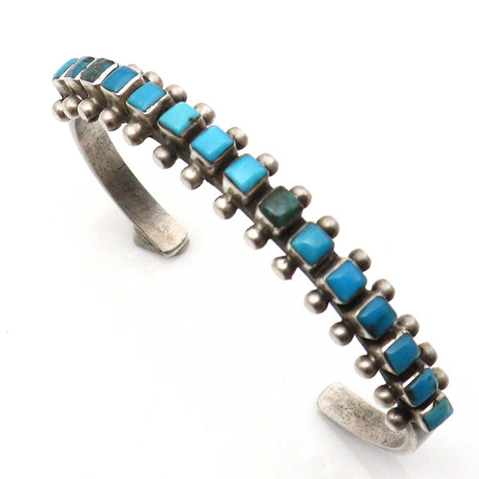 15 Stone Turquoise Row Bracelet by Betsoi