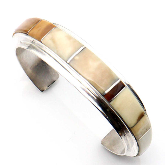 Load image into Gallery viewer, Inlaid Fossilized Walrus Tusk  Bracelet by H Smith
