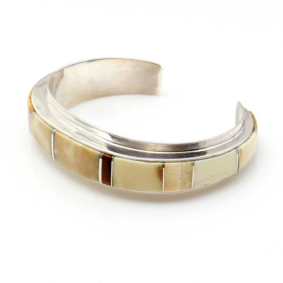 Load image into Gallery viewer, Inlaid Fossilized Walrus Tusk  Bracelet by H Smith
