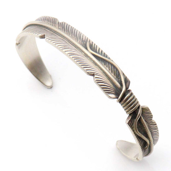Load image into Gallery viewer, Silver Feather Bracelet by Chris Charley
