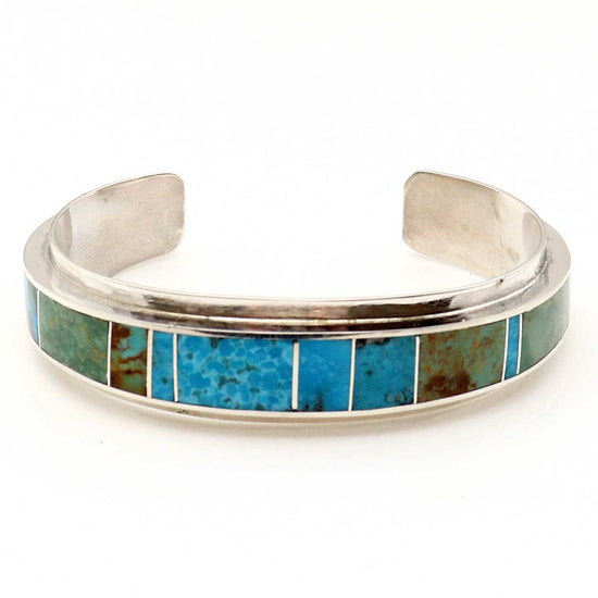 Load image into Gallery viewer, Channel Inlaid Turquoise  Bracelet by H Smith
