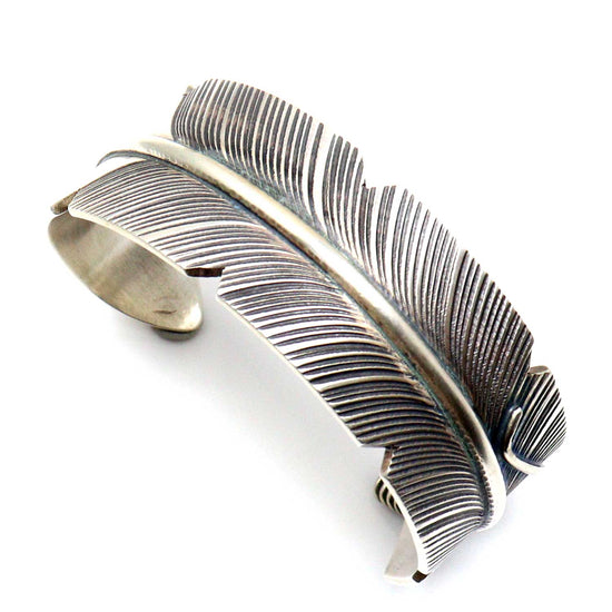 Sterling Silver Feather Bracelet by Chris Charley