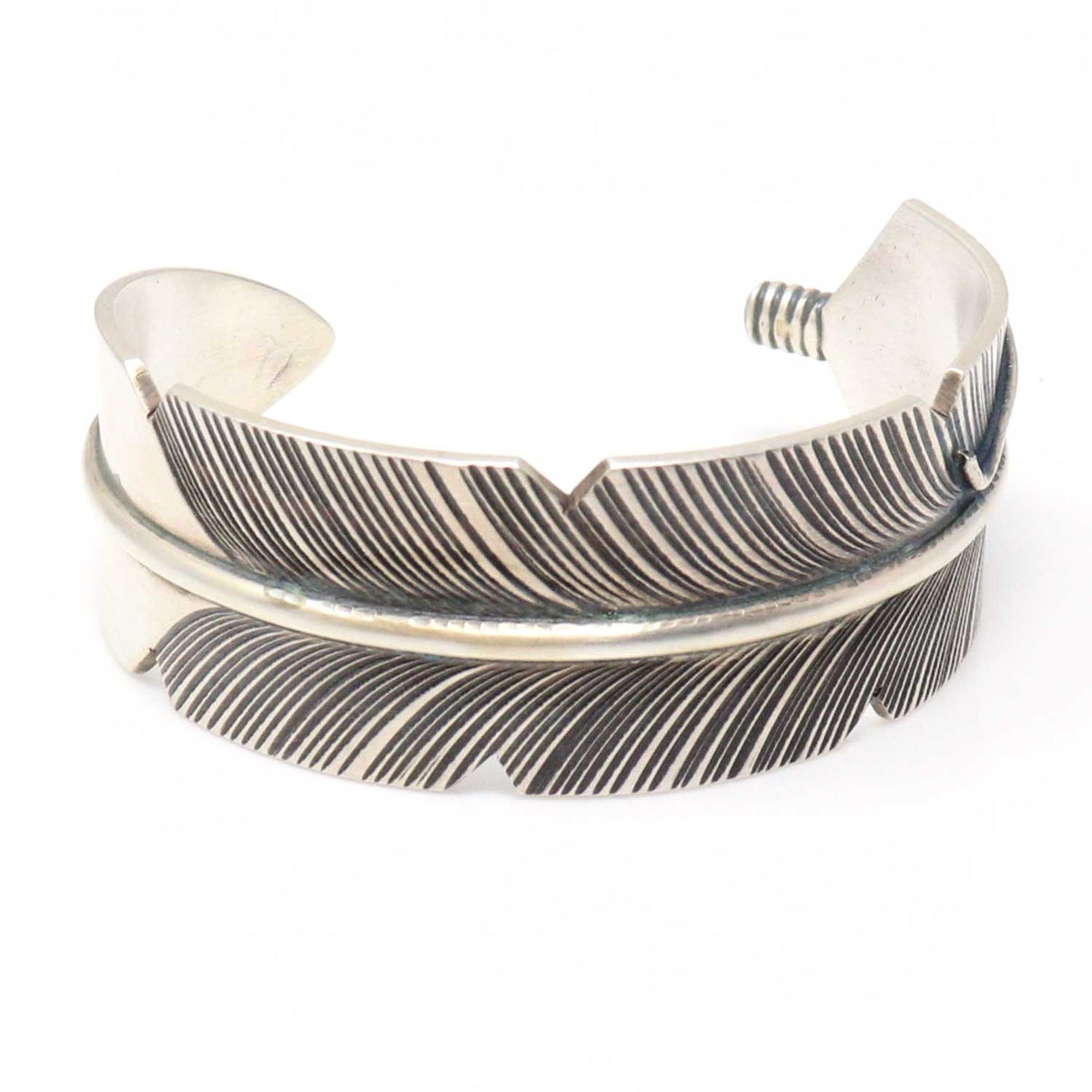 Load image into Gallery viewer, Sterling Silver Feather Bracelet by Chris Charley
