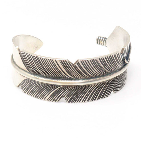 Sterling Silver Feather Bracelet by Chris Charley