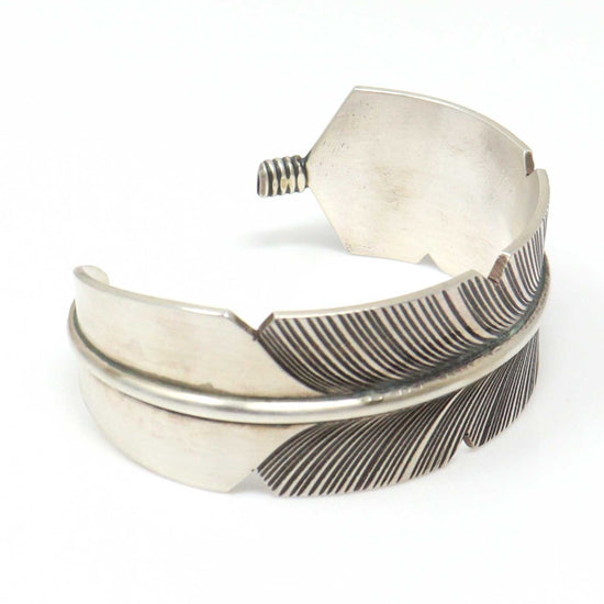 Sterling Silver Feather Bracelet by Chris Charley