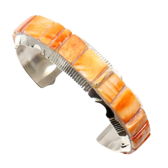 Spiny Oyster Inlay Bracelet by Steve Francisco