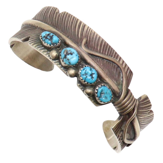 Turquoise Feather Bracelet by Chris Charley