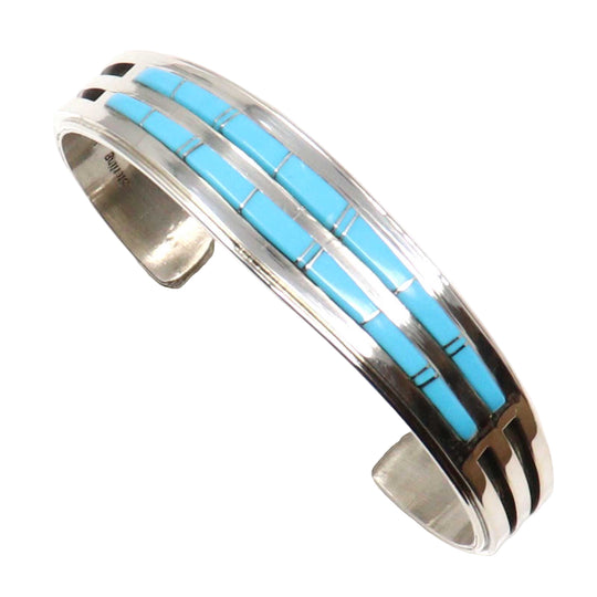 Turquoise Inlay Bracelet by Wilbert Muskett Jr.